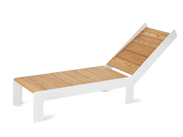 LOWBED - Steel and wood sun lounger by Nola Industrier - view 2
